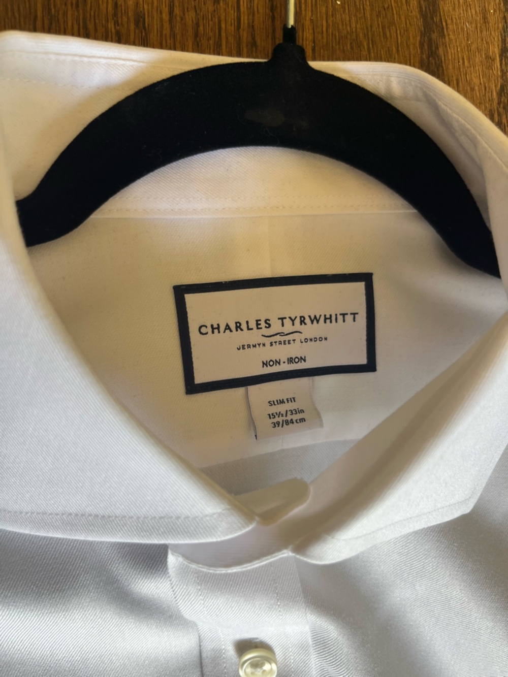 Charles Tyrwhitt 15.5 / 39 (Slim) White Dress Shirt